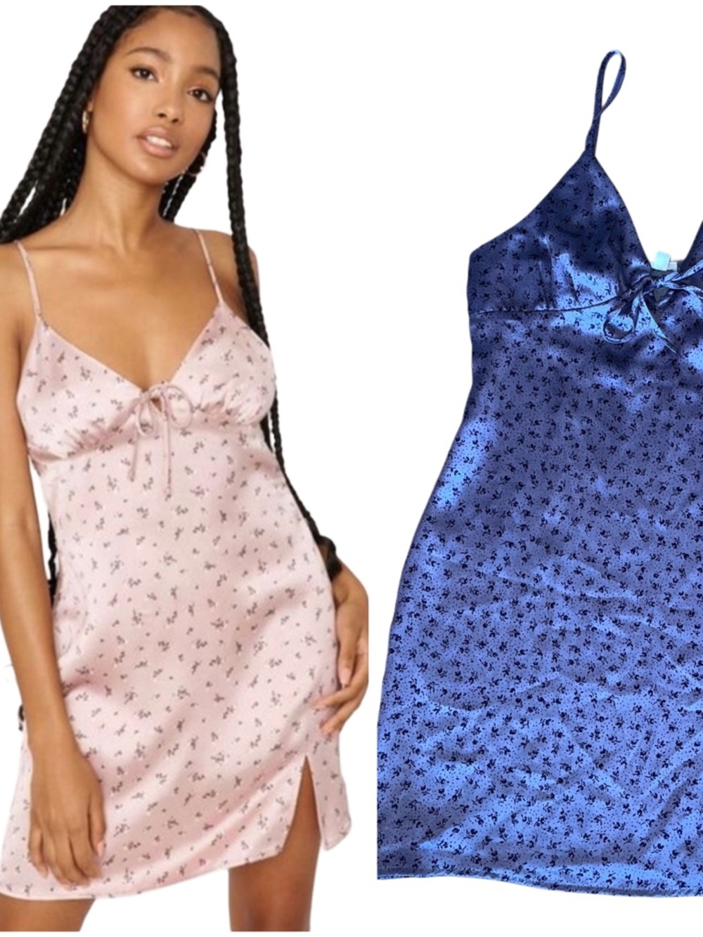 Garage Satin Slip Dress XS Purple Floral Mini Y2K Spaghetti Strap Nightie